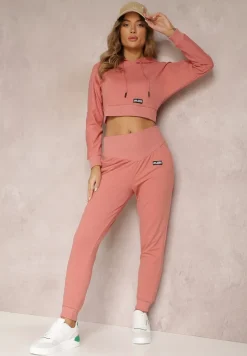 Ciemnoróżowy 2-częściowy Komplet Dresowy Maesphenyi