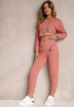 Ciemnoróżowy 2-częściowy Komplet Dresowy Maesphenyi