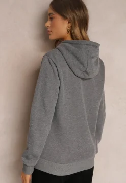 Ciemnoszara Bluza Basic z Kapturem Corbetes