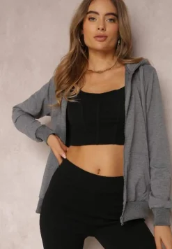 Ciemnoszara Bluza Rhodothee