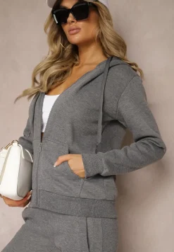 Ciemnoszara Bluza z Kapturem Harasphei