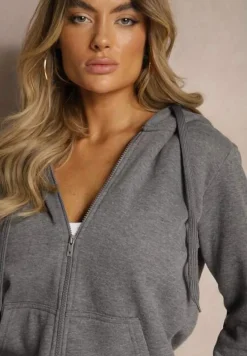 Ciemnoszara Bluza z Kapturem Harasphei