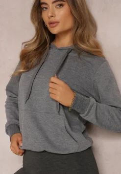 Ciemnoszara Bluza z Kapturem Lemine