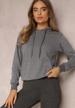 Ciemnoszara Bluza z Kapturem Lemine