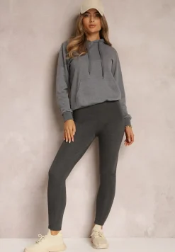 Ciemnoszara Bluza z Kapturem Lemine