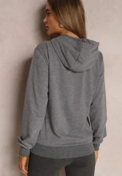 Ciemnoszara Bluza z Kapturem Lemine