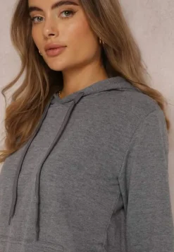 Ciemnoszara Bluza z Kapturem Lemine