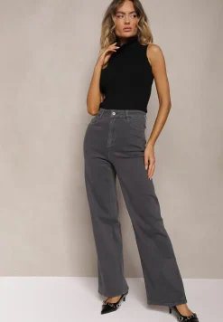 Ciemnoszare Jeansy Szerokie Phririope