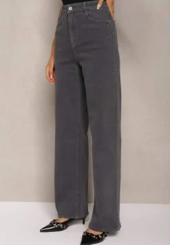 Ciemnoszare Jeansy Szerokie Phririope
