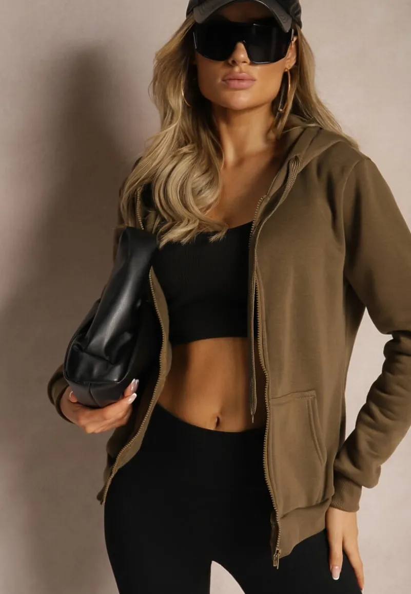 Ciemnozielona Bluza z Kapturem Harasphei