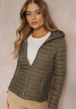 Ciemnozielona Kurtka Pikowana Cerserea