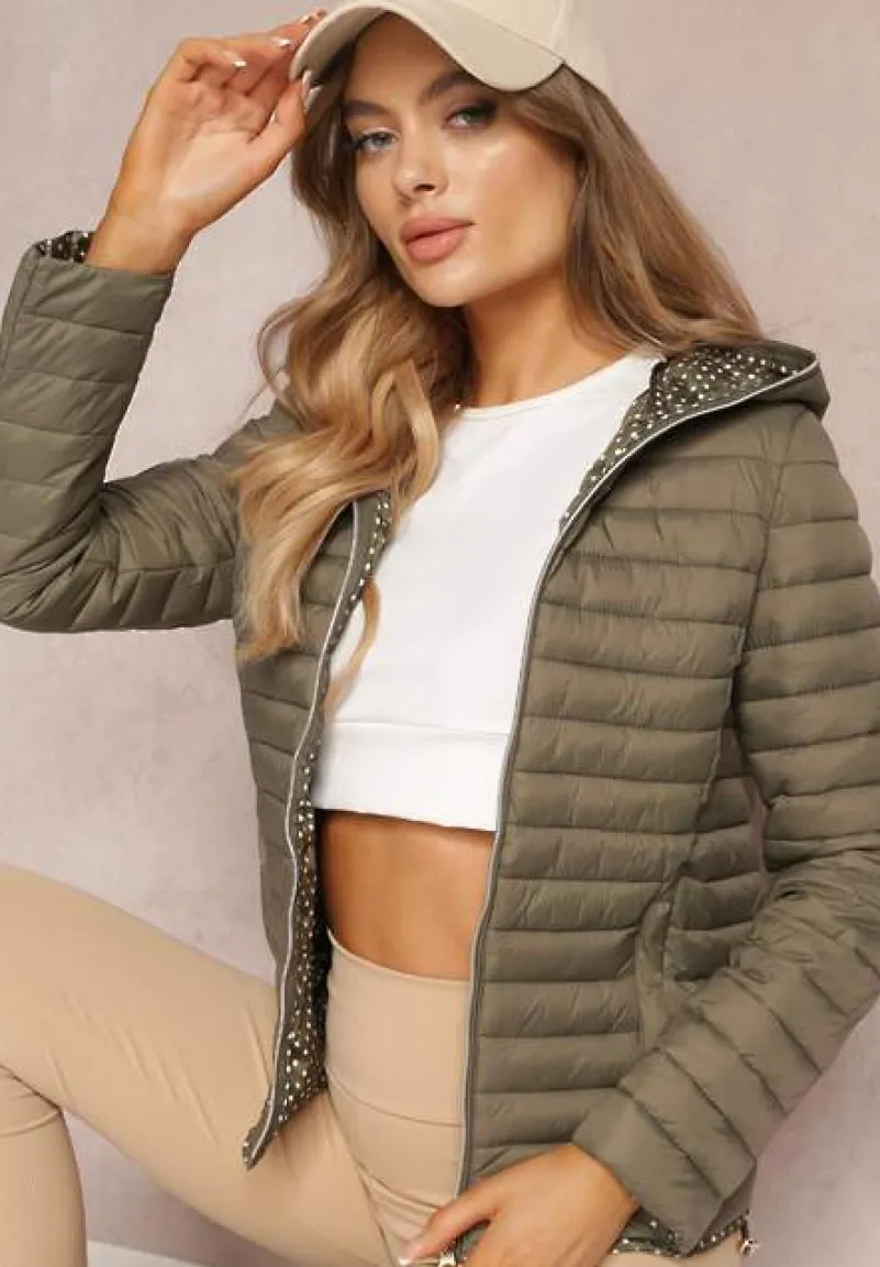 Ciemnozielona Kurtka Pikowana Cerserea