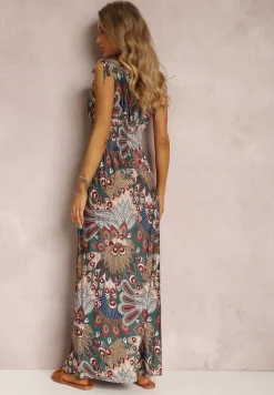 Ciemnozielona Sukienka Sallaza