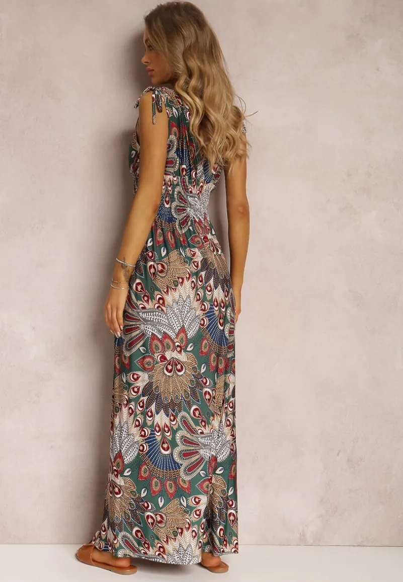 Ciemnozielona Sukienka Sallaza