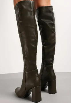 Ciemnozielone Kozaki Ertris