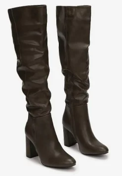 Ciemnozielone Kozaki Ertris