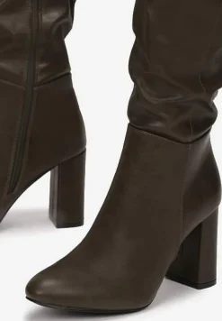 Ciemnozielone Kozaki Ertris