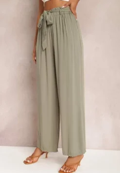 Ciemnozielone Spodnie Szerokie Phiorephis