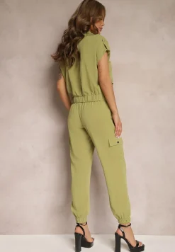 Ciemnozielony 2-częściowy Komplet z Bluzką i Spodniami Ezrala