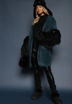 Ciemnozielony Kardigan Niezapinany z Wełną i Wsuwanymi Kieszeniami Rianessa