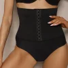 Czarna Bielizna Modelująca Majtki Push Up z Wysokim Stanem Zinello