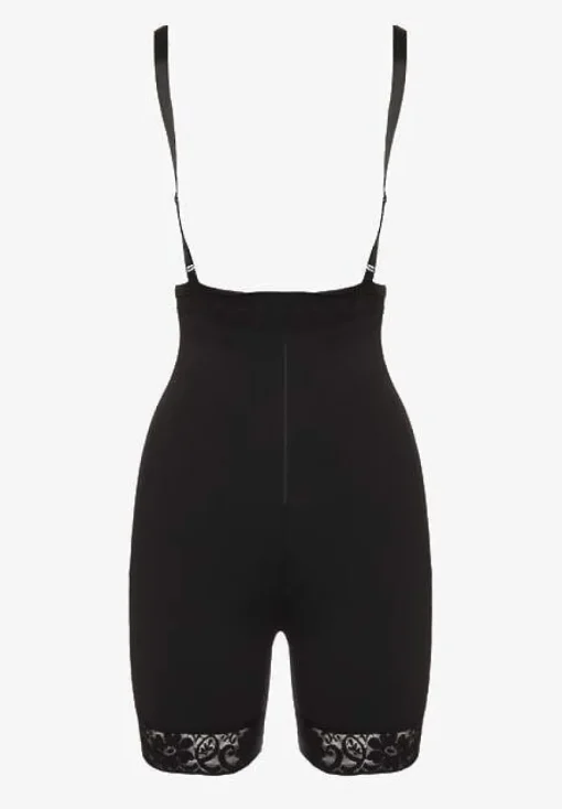 Czarna Bielizna modelująca Majtki High Waist z Efektem Push Up Lunavera