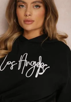 Czarna Bluza Krótka z Kapturem Zulikha