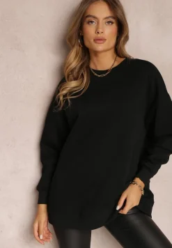 Czarna Bluza Oversize z Polarem Hosarran