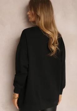 Czarna Bluza Oversize z Polarem Hosarran