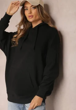 Czarna Bluza z Kapturem Foss
