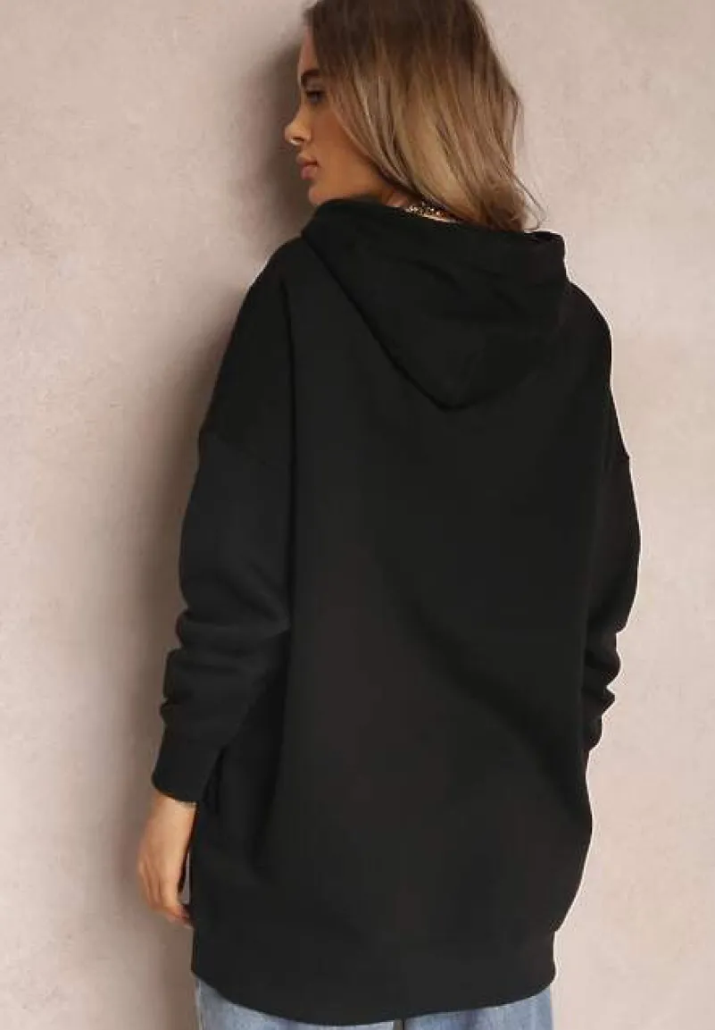 Czarna Bluza z Kapturem Foss
