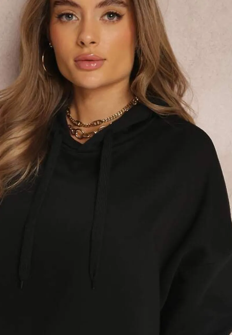 Czarna Bluza z Kapturem Foss