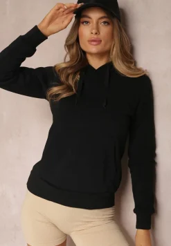 Czarna Bluza z Kapturem Medo