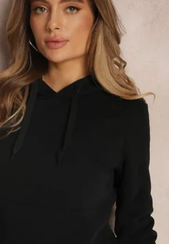 Czarna Bluza z Kapturem Medo