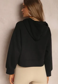 Czarna Bluza z Kapturem Paranero