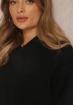 Czarna Bluza z Kapturem Paranero