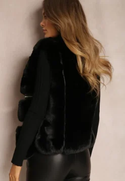 Czarna Kamizelka Futrzana Katonice