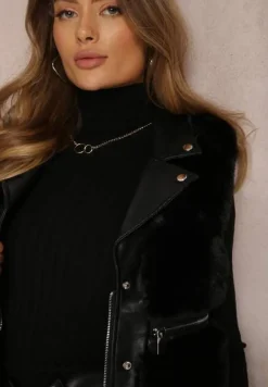 Czarna Kamizelka Futrzana Katonice