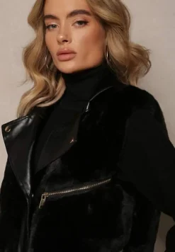 Czarna Kamizelka Futrzana Hinlosh