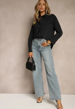 Czarna Koszula z Wiskozą w Klasycznym Stylu Lisarila