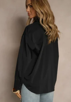 Czarna Koszula z Wiskozą w Klasycznym Stylu Lisarila