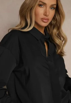 Czarna Koszula z Wiskozą w Klasycznym Stylu Lisarila