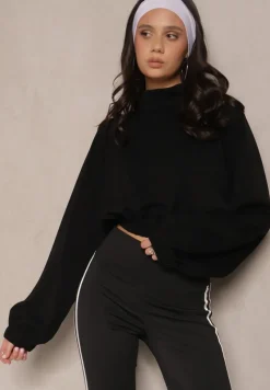Czarna Krótka Bluza ze Stójką Benola