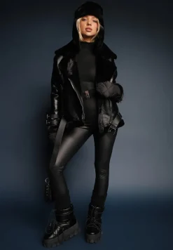 Czarna Kurtka Biker Adadina