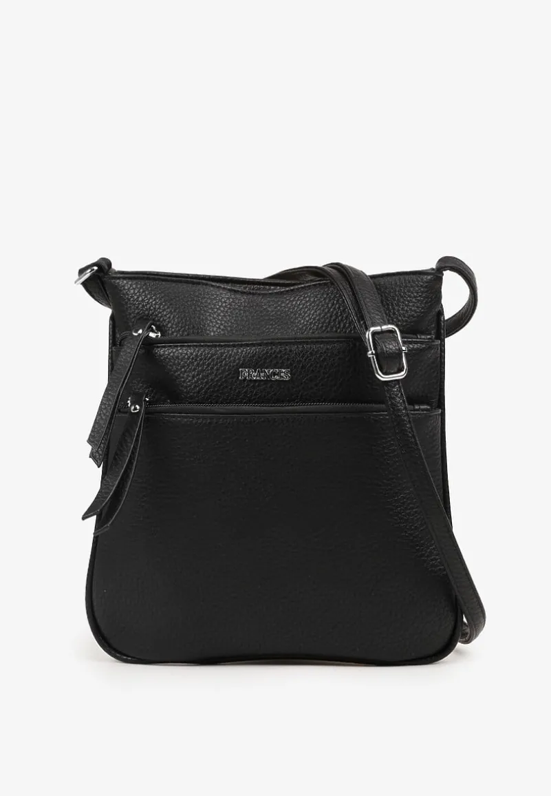 Czarna Torebka Typu Listonoszka z Zasuwanymi Kieszeniami Silatea