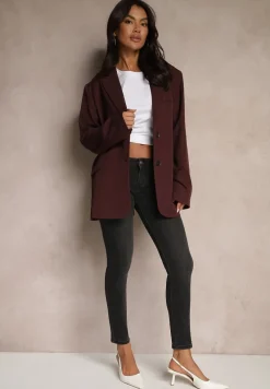 Czarne Jeansy Skinny Low Waist Wilavia