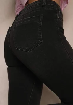 Czarne Jeansy Slim Regular Waist Ravionne