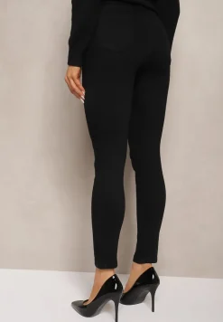 Czarne Jeansy z Efektem Push-Up Skinny Fortoria