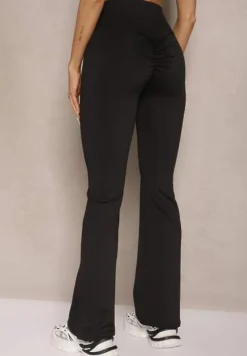 Czarne Legginsy Dzwony High Waist Orruvana