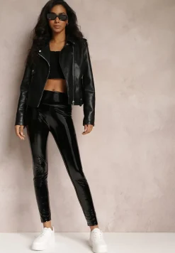 Czarne Legginsy Lakierowane Erpholnen